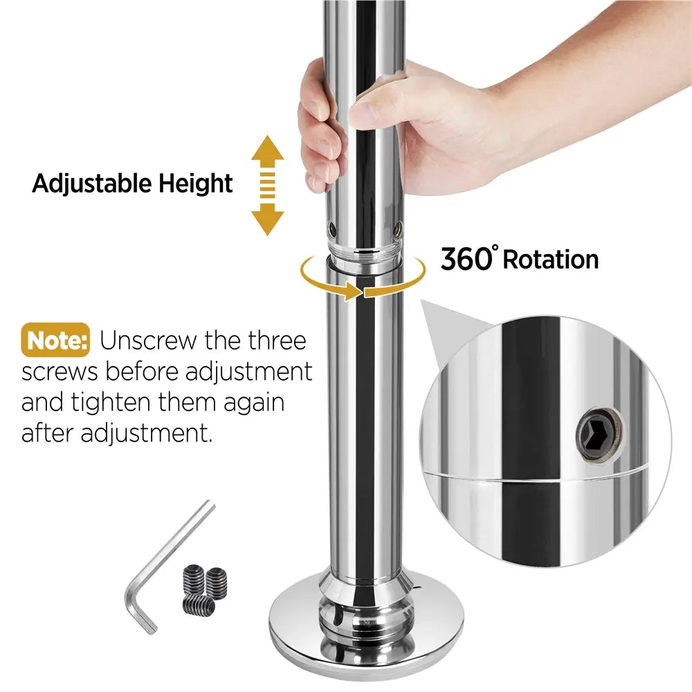 [Heavy Duty] Professional 45mmPortable Chrome Dance Pole