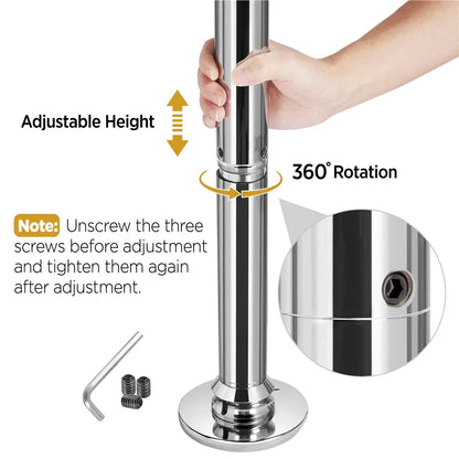 [Heavy Duty] Professional 45mmPortable Chrome Dance Pole