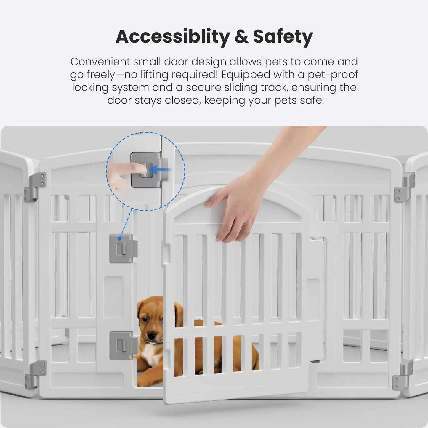 Premium Plastic Pet Playpen with Gate