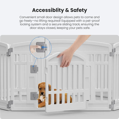 Premium Plastic Pet Playpen with Gate