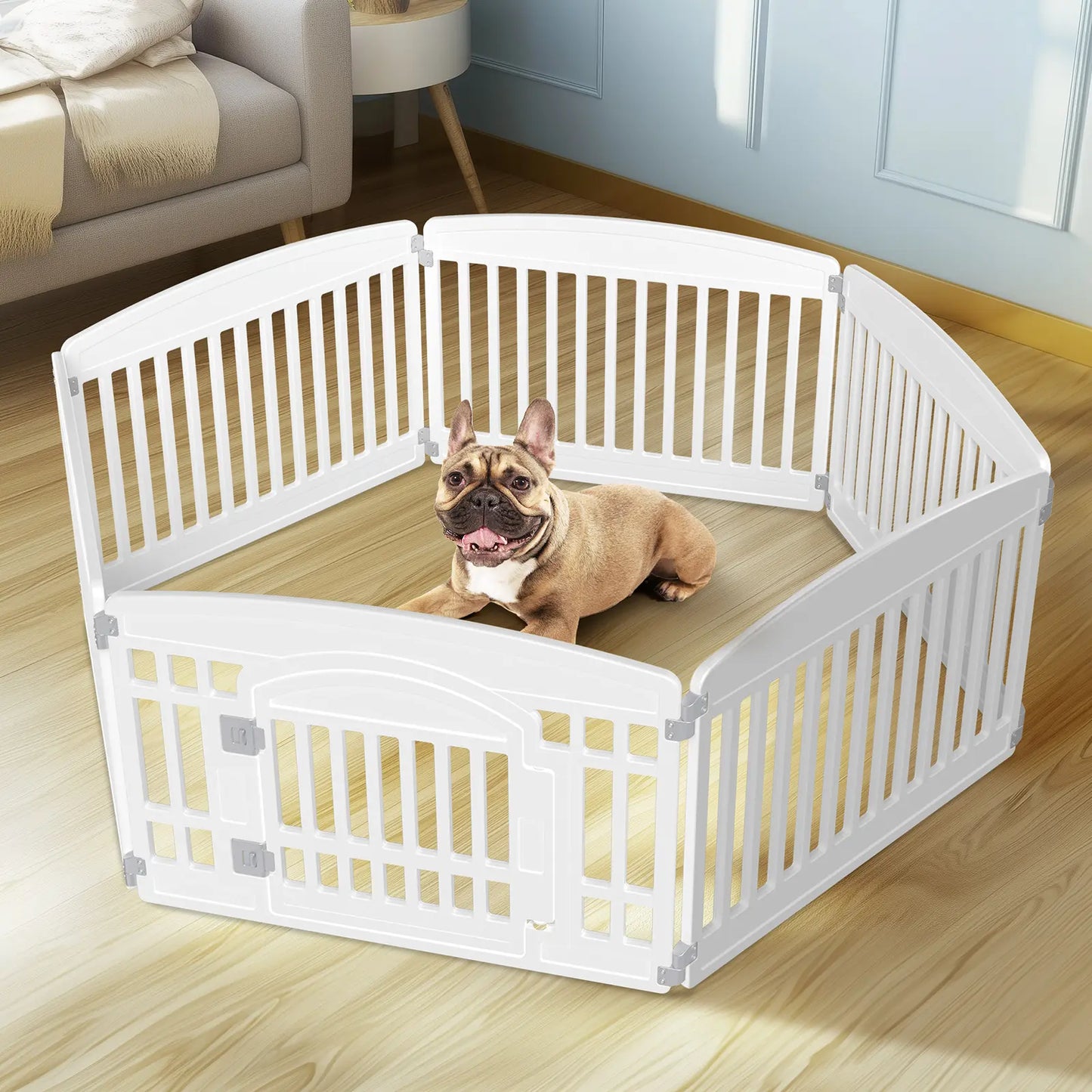 Premium Plastic Pet Playpen with Gate