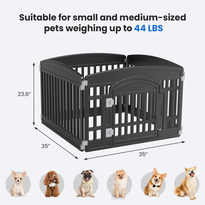 Premium Plastic Pet Playpen with Gate