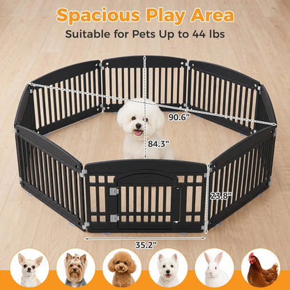 Premium Plastic Pet Playpen with Gate