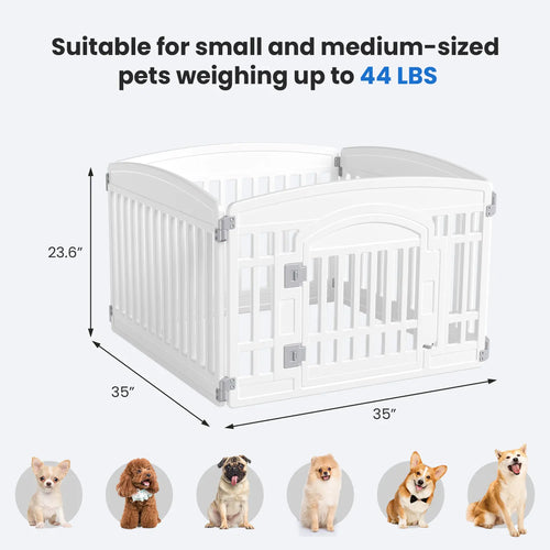 Premium Plastic Pet Playpen with Gate